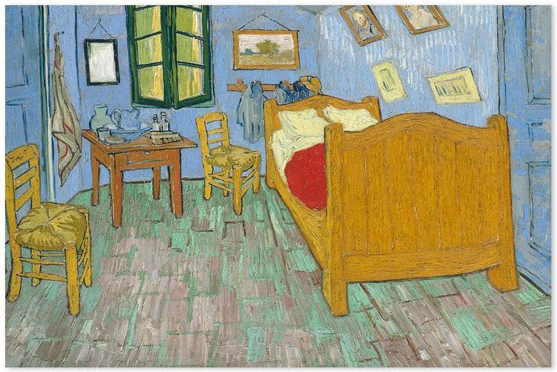 wall-art-print-canvas-poster-framed-The Bedroom, Van Gogh-by-Gioia Wall Art-Gioia Wall Art