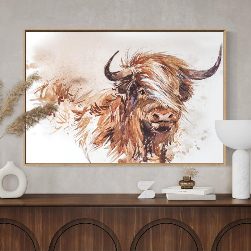 wall-art-print-canvas-poster-framed-The Cool Bull-by-Gioia Wall Art-Gioia Wall Art