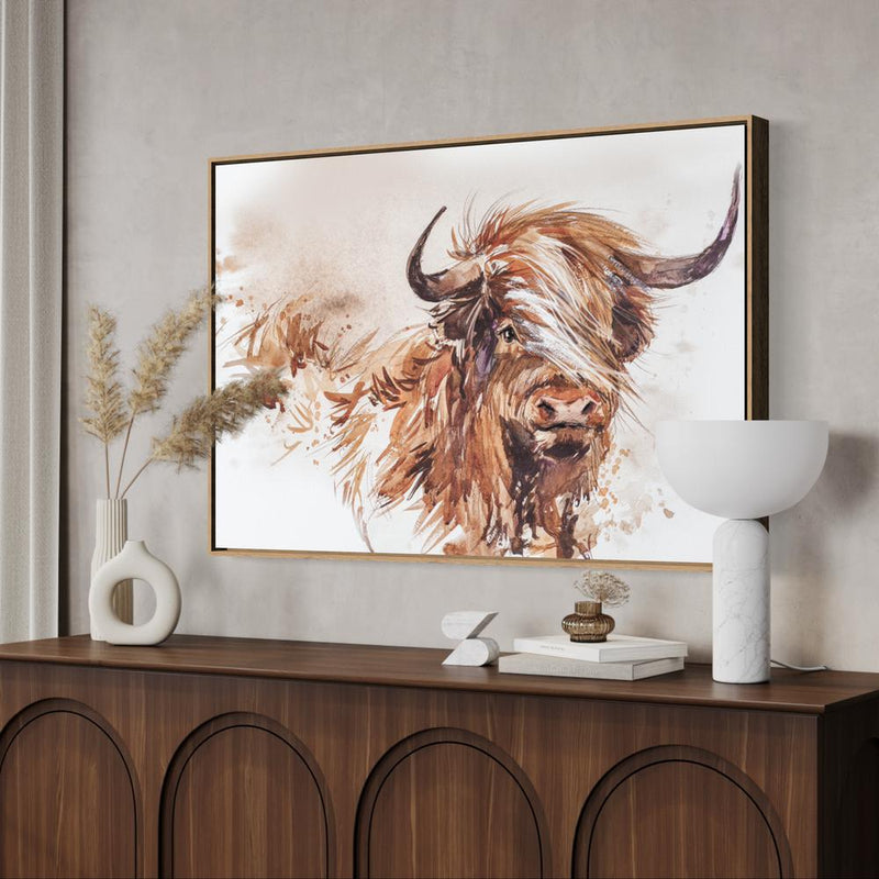 wall-art-print-canvas-poster-framed-The Cool Bull-by-Gioia Wall Art-Gioia Wall Art