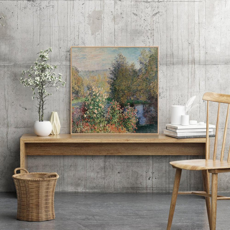 wall-art-print-canvas-poster-framed-The Corner Of The Garden At Montgeron, By Monet-by-Gioia Wall Art-Gioia Wall Art