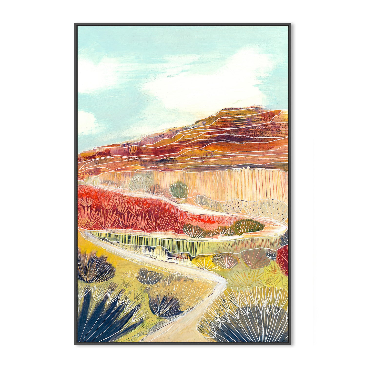 wall-art-print-canvas-poster-framed-The Desert Path-3