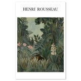 wall-art-print-canvas-poster-framed-The Equatorial Jungle, 1909, By Henri Rousseau-by-Gioia Wall Art-Gioia Wall Art