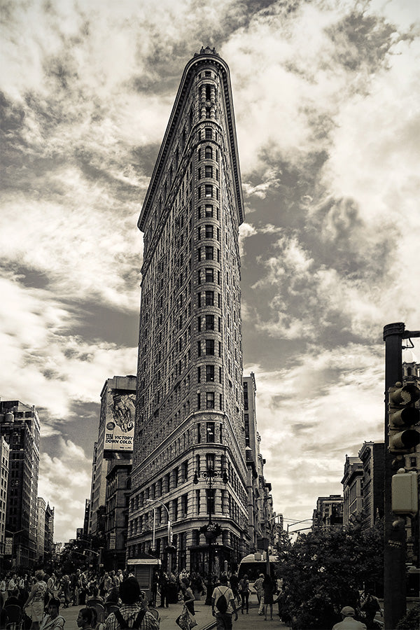 wall-art-print-canvas-poster-framed-The Flatiron Building NYC in Sepia, Flatiron , By Andrew Paranavitana-1