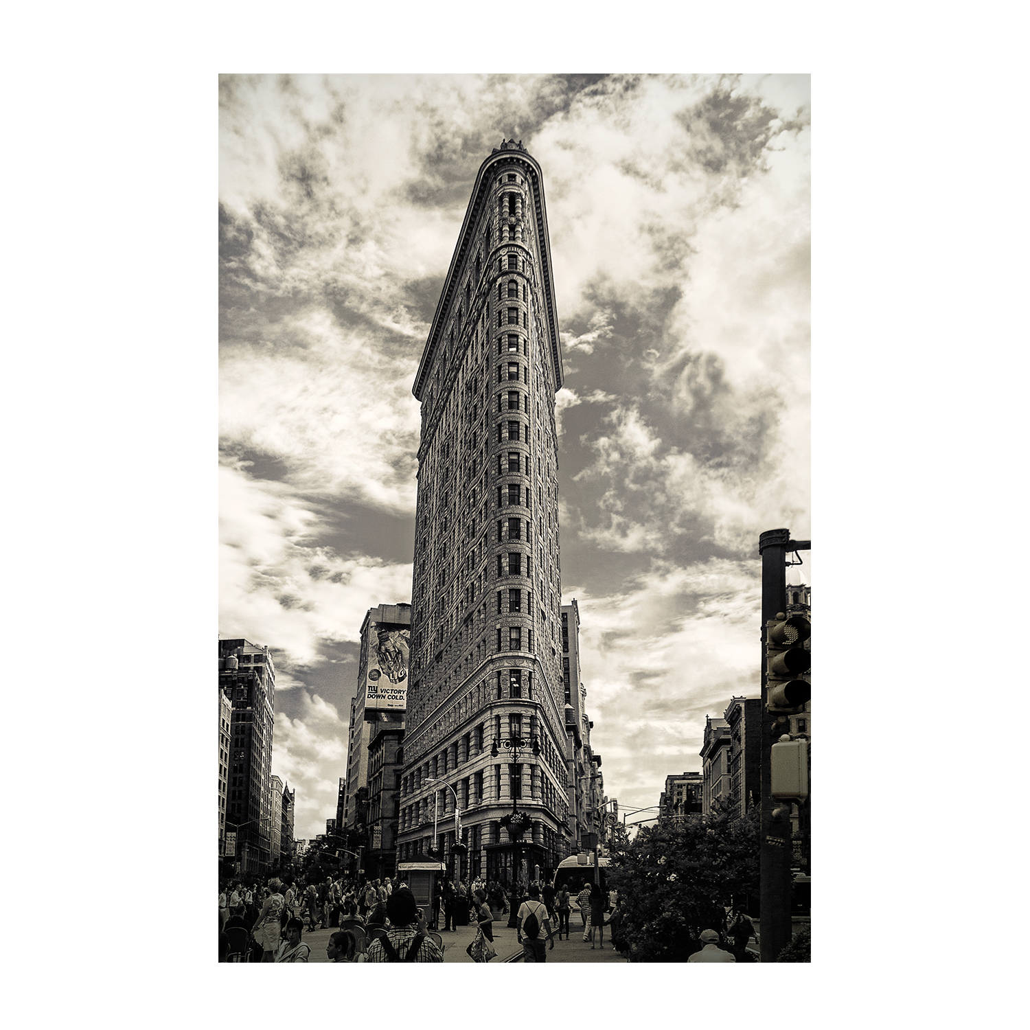 wall-art-print-canvas-poster-framed-The Flatiron Building NYC in Sepia, Flatiron , By Andrew Paranavitana-2