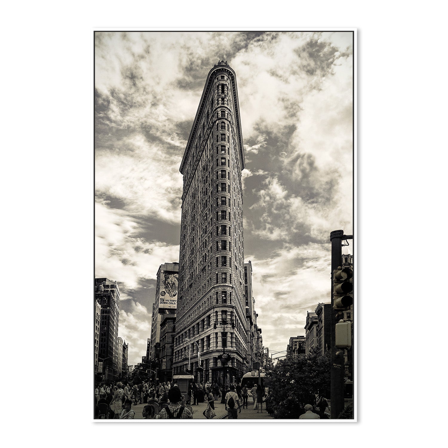 wall-art-print-canvas-poster-framed-The Flatiron Building NYC in Sepia, Flatiron , By Andrew Paranavitana-6