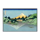 wall-art-print-canvas-poster-framed-The Fuji reflects in Lake Kawaguchi, seen from the Misaka pass in the Kai province-by-Katsushika Hokusai-Gioia Wall Art