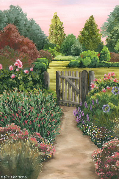 ポスター絵画ART イラスト　 GATE by mangadelic The Garden Gate|Canvas Wall Art Print,Poster Print