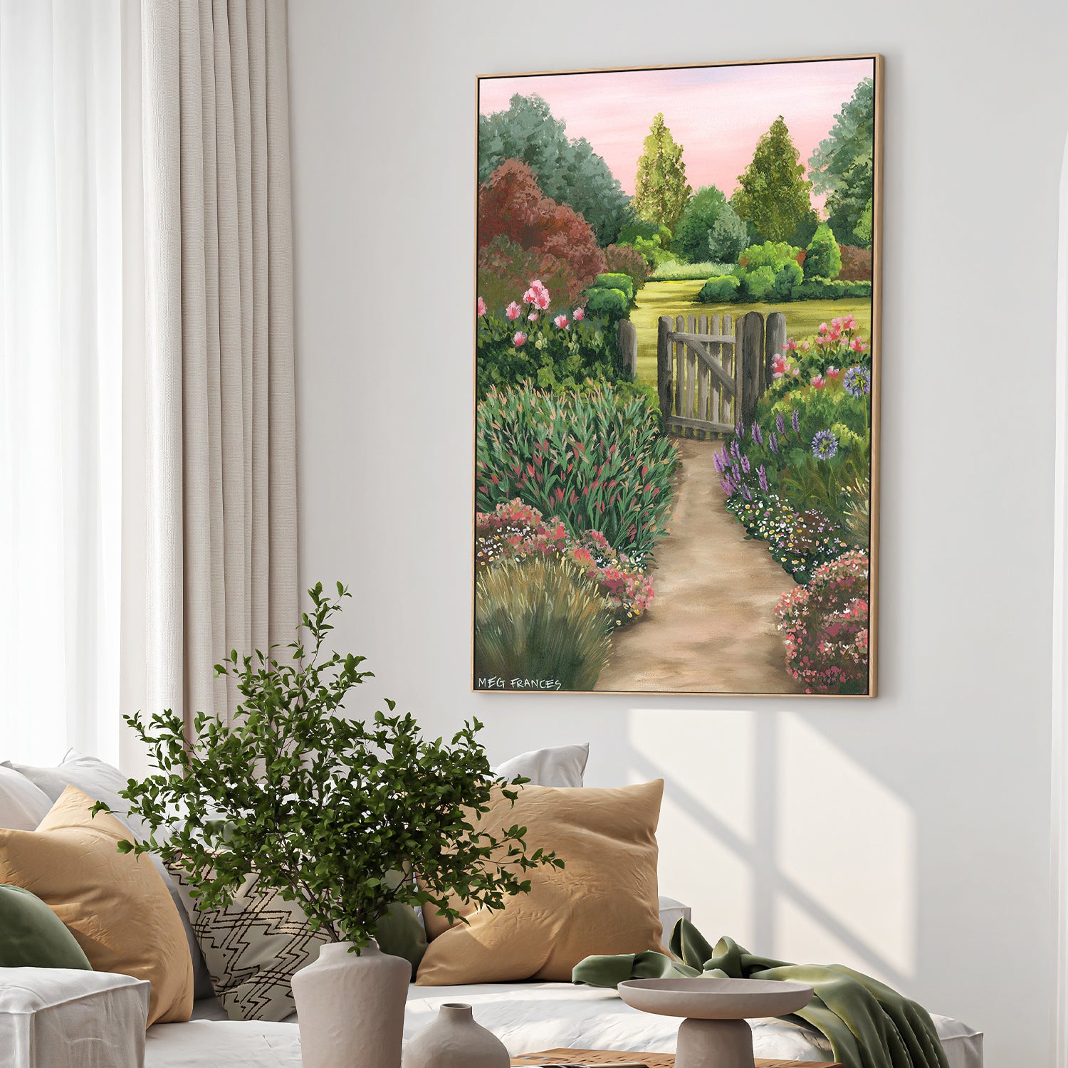 The Garden Gate|Canvas Wall Art Print,Poster Print