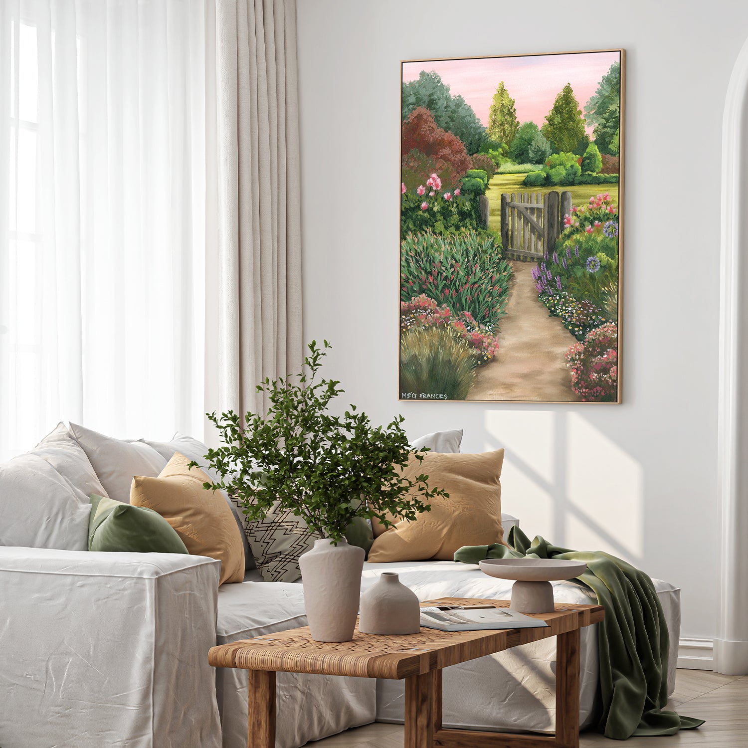 The Garden Gate|Canvas Wall Art Print,Poster Print