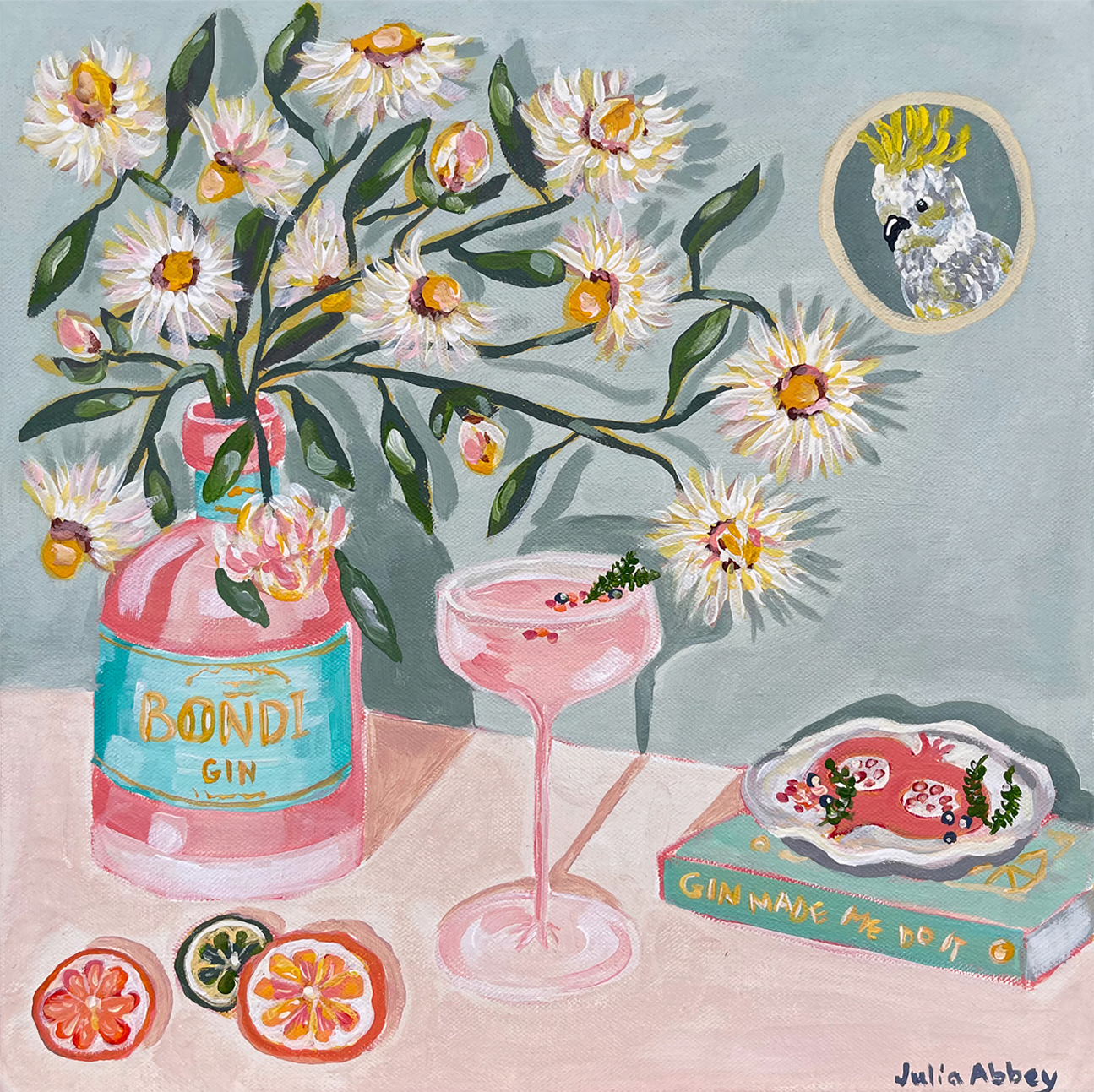 Gift Base Sorriso There's Gin Lino Copricuscino