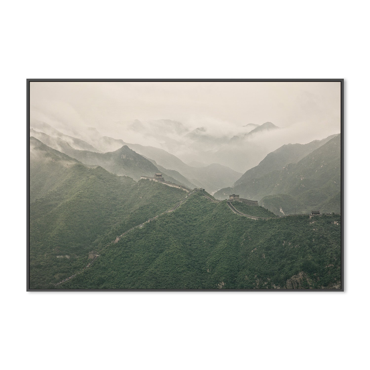 wall-art-print-canvas-poster-framed-The Great Wall of China and Mountains on a Foggy Day, Venerate , By Andrew Paranavitana-4