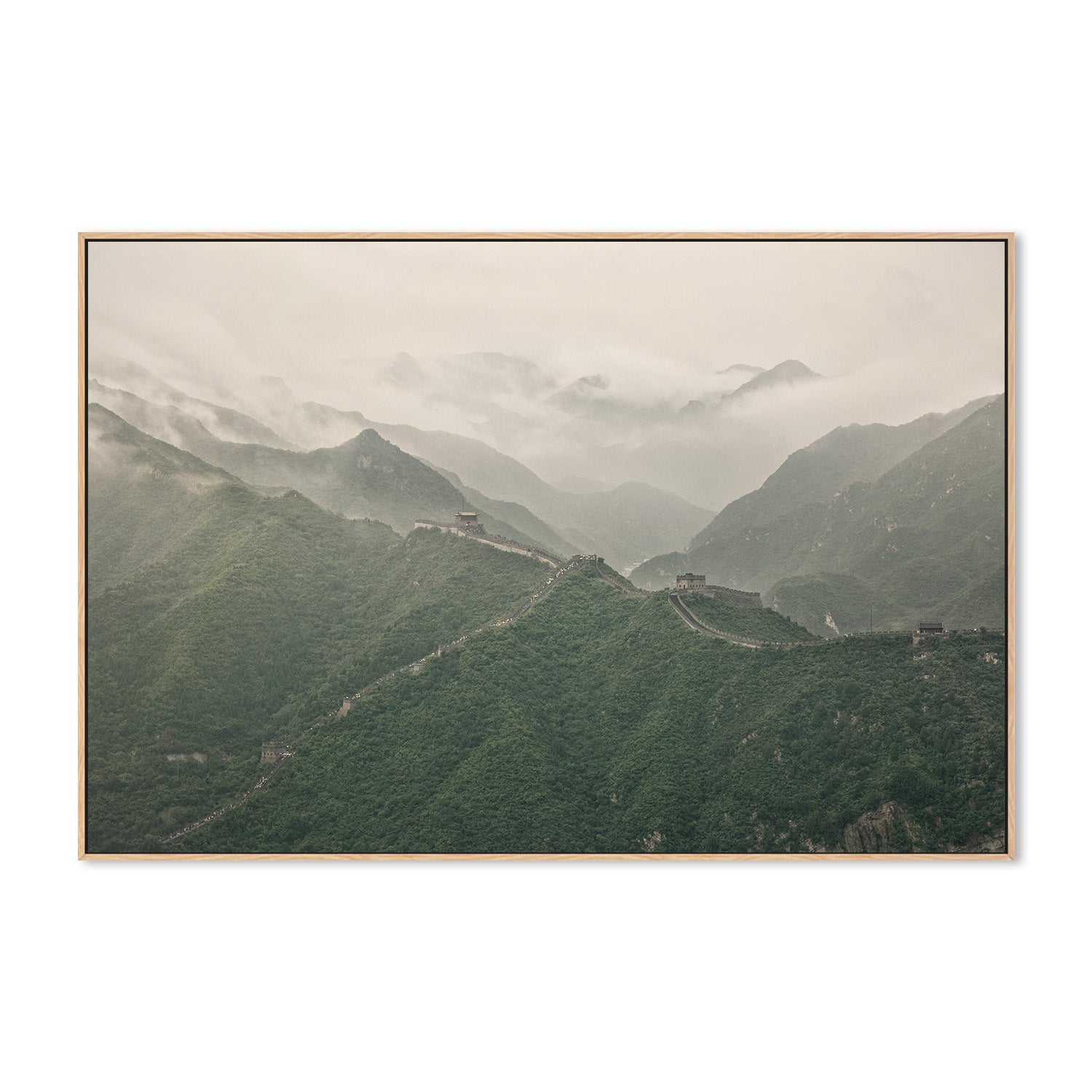 wall-art-print-canvas-poster-framed-The Great Wall of China and Mountains on a Foggy Day, Venerate , By Andrew Paranavitana-5