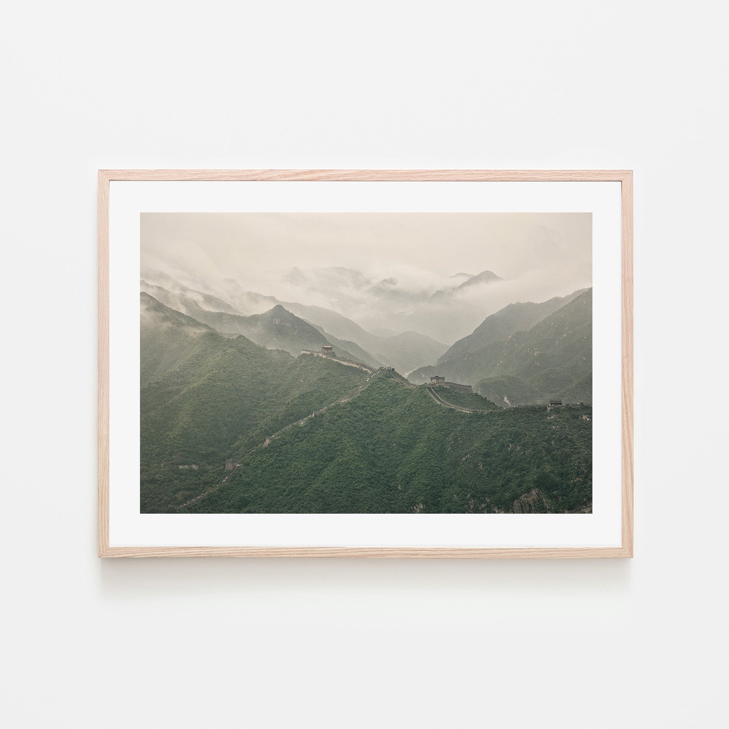 wall-art-print-canvas-poster-framed-The Great Wall of China and Mountains on a Foggy Day, Venerate , By Andrew Paranavitana-7
