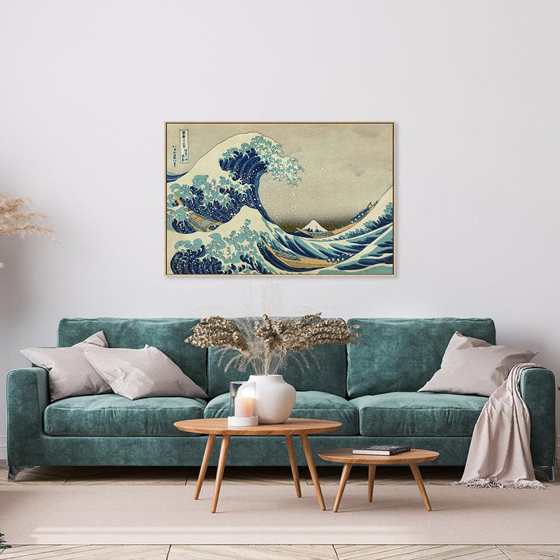 wall-art-print-canvas-poster-framed-The Great Wave Off Kanagawa 1823-by-Katsushika Hokusai-Gioia Wall Art