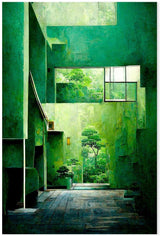 wall-art-print-canvas-poster-framed-The Green House , By Treechild-GIOIA-WALL-ART