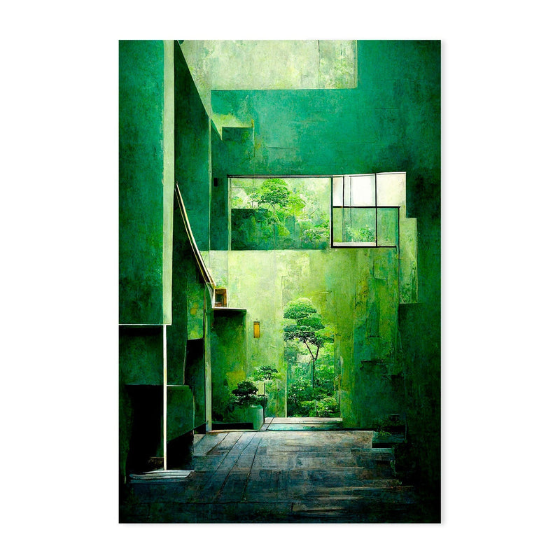 wall-art-print-canvas-poster-framed-The Green House , By Treechild-GIOIA-WALL-ART