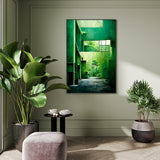 wall-art-print-canvas-poster-framed-The Green House , By Treechild-GIOIA-WALL-ART