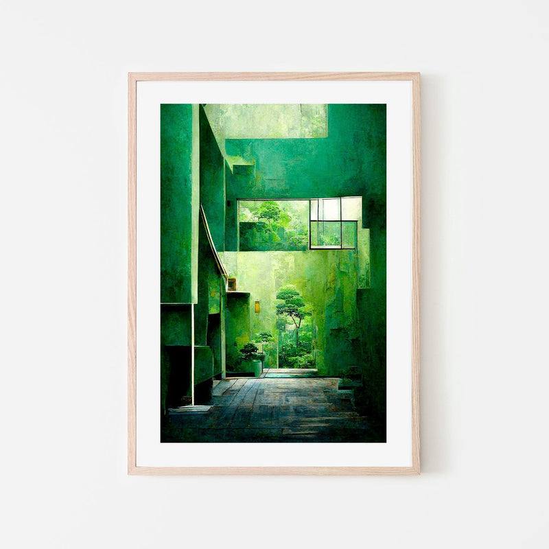 wall-art-print-canvas-poster-framed-The Green House , By Treechild-GIOIA-WALL-ART