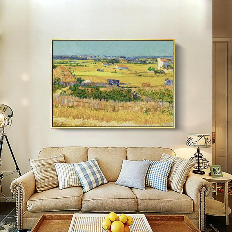 wall-art-print-canvas-poster-framed-The Harvest, Van Gogh-by-Gioia Wall Art-Gioia Wall Art