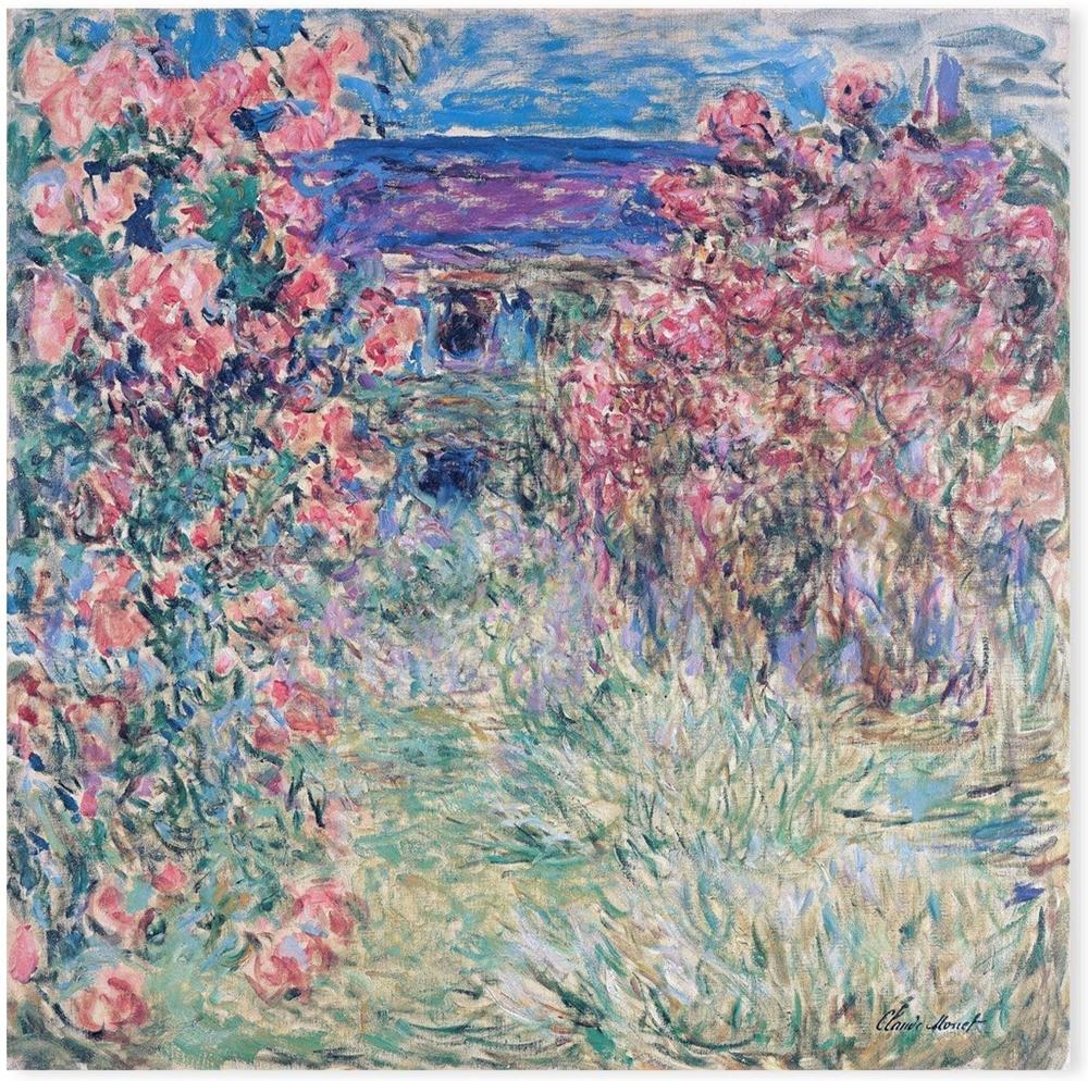 wall-art-print-canvas-poster-framed-The House among the Roses 03 1925 , By Monet-by-Gioia Wall Art-Gioia Wall Art