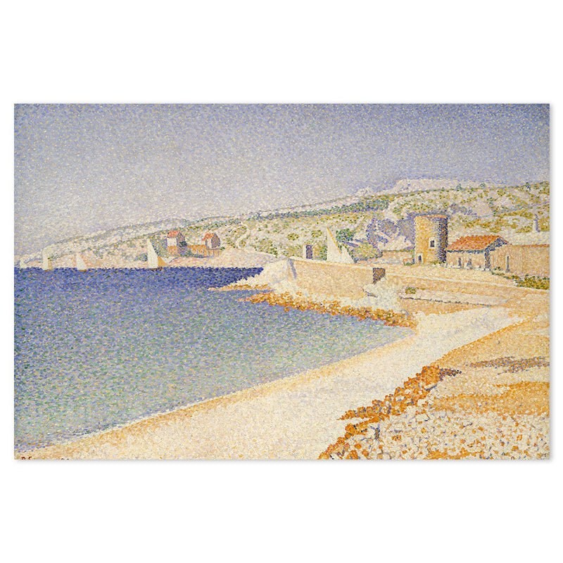 wall-art-print-canvas-poster-framed-The Jetty At Cassis, By Paul Signac-by-Gioia Wall Art-Gioia Wall Art