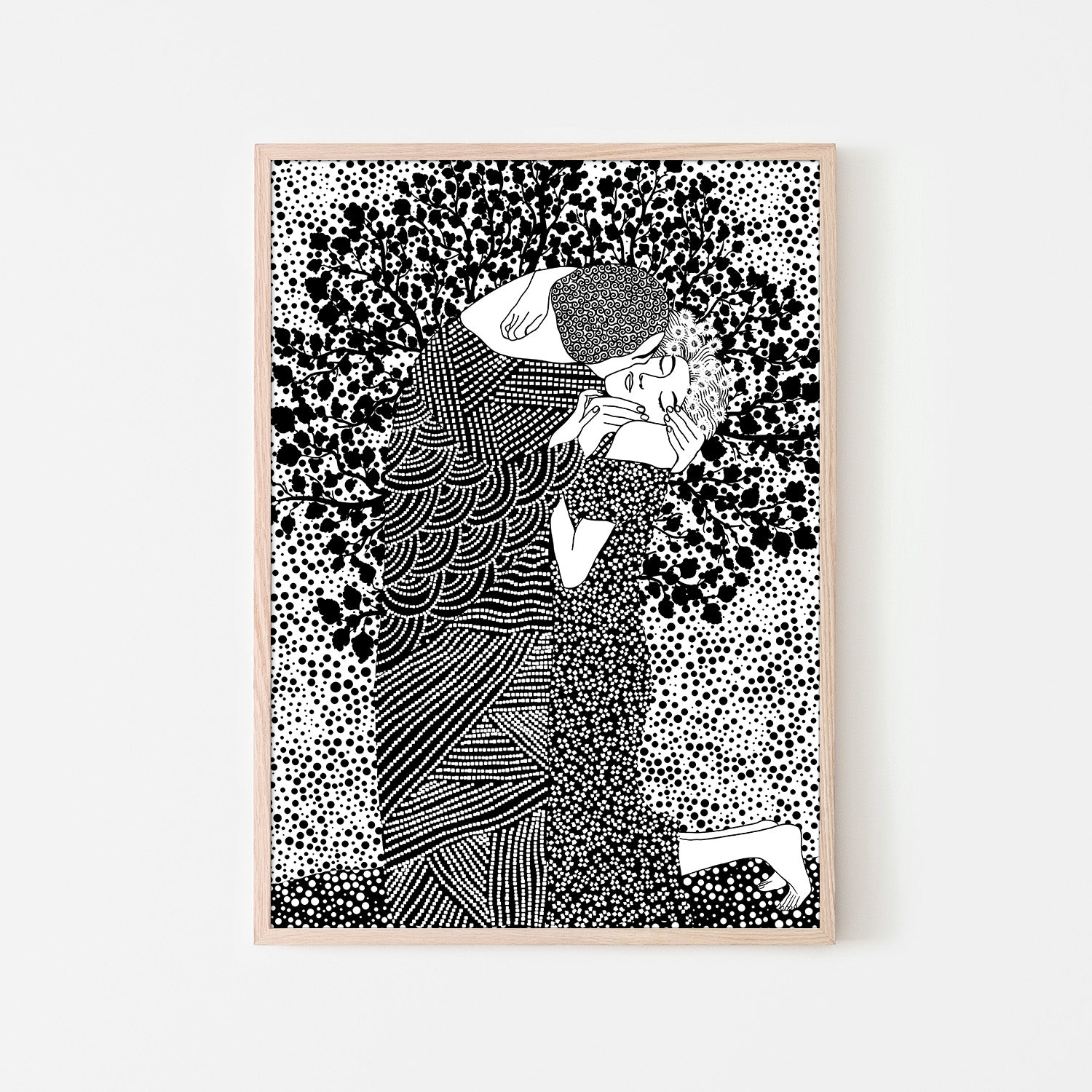 wall-art-print-canvas-poster-framed-The Kiss-6