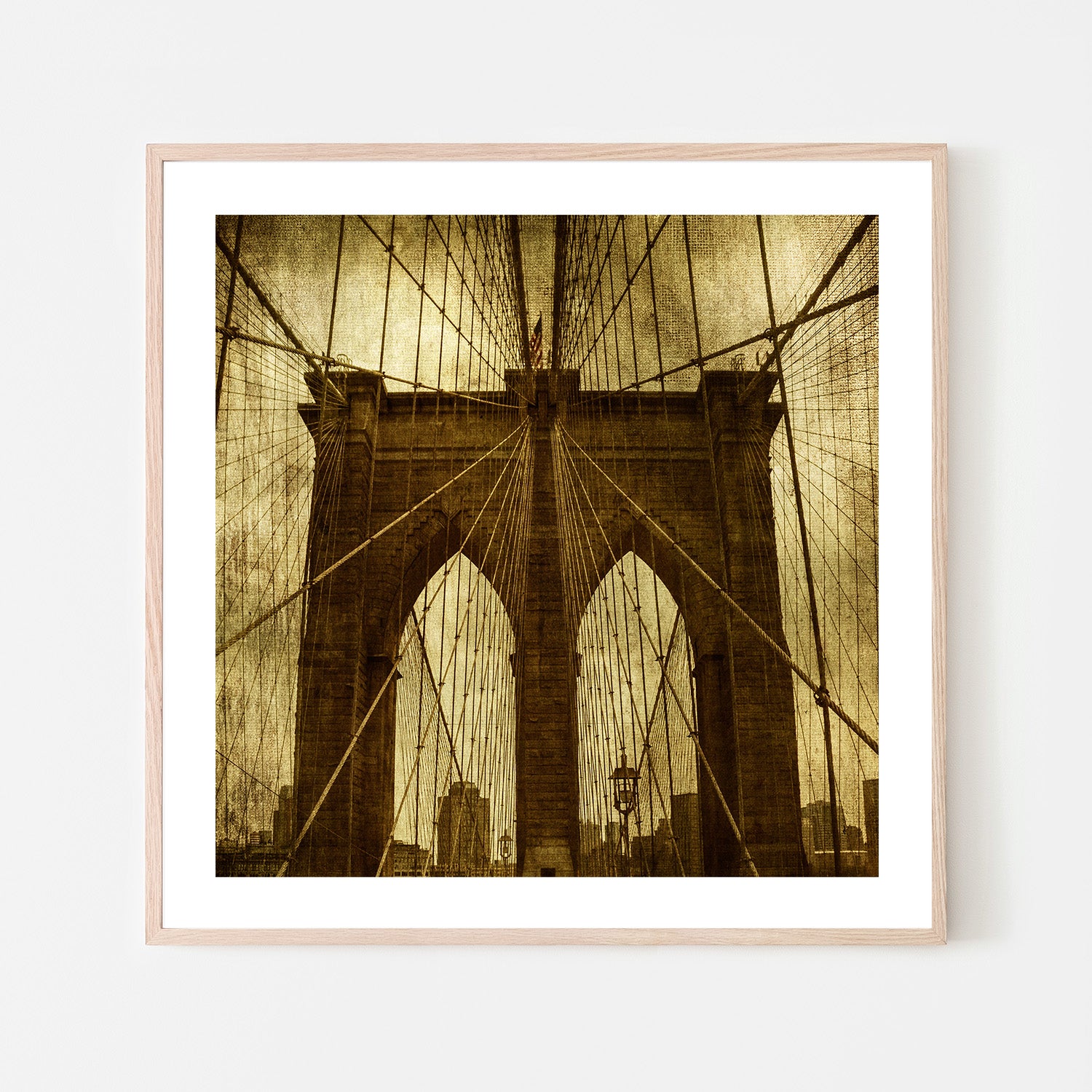 wall-art-print-canvas-poster-framed-The Ropes and Architecture of The Brooklyn Bridge in NYC, Industrial Spiders , By Andrew Paranavitana-7