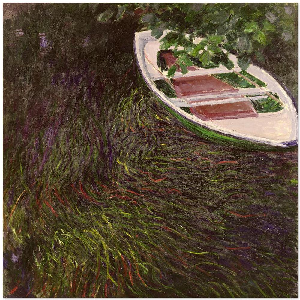 wall-art-print-canvas-poster-framed-The Row Boat, By Monet-by-Gioia Wall Art-Gioia Wall Art