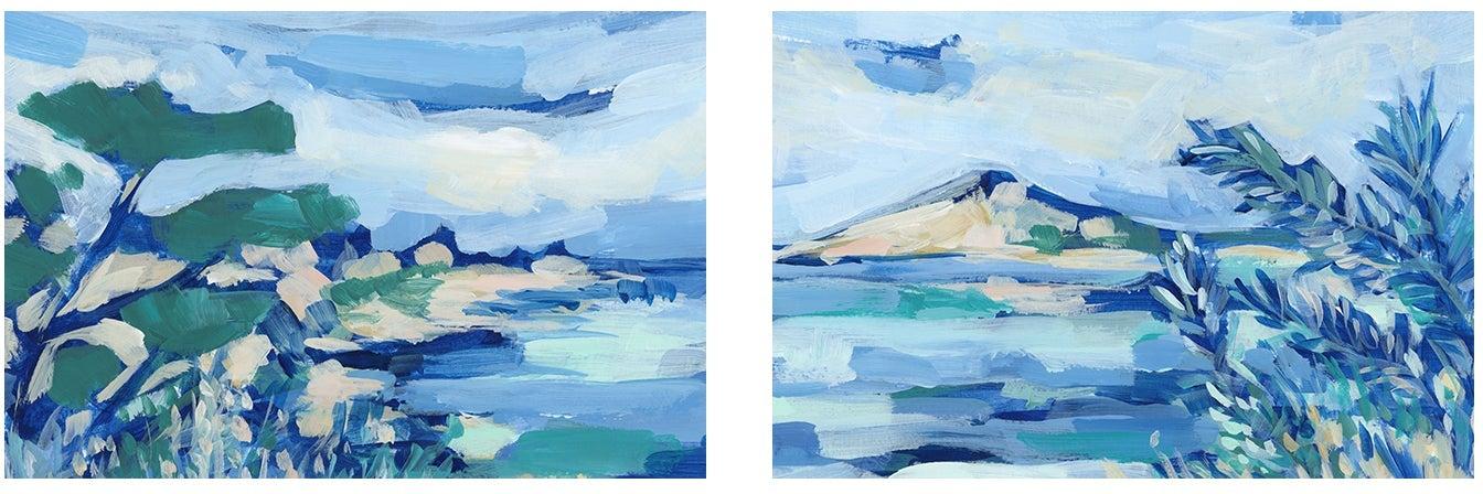 wall-art-print-canvas-poster-framed-The Summer Retreat , Style A & B, Set Of 2 , By Jetty Home-1