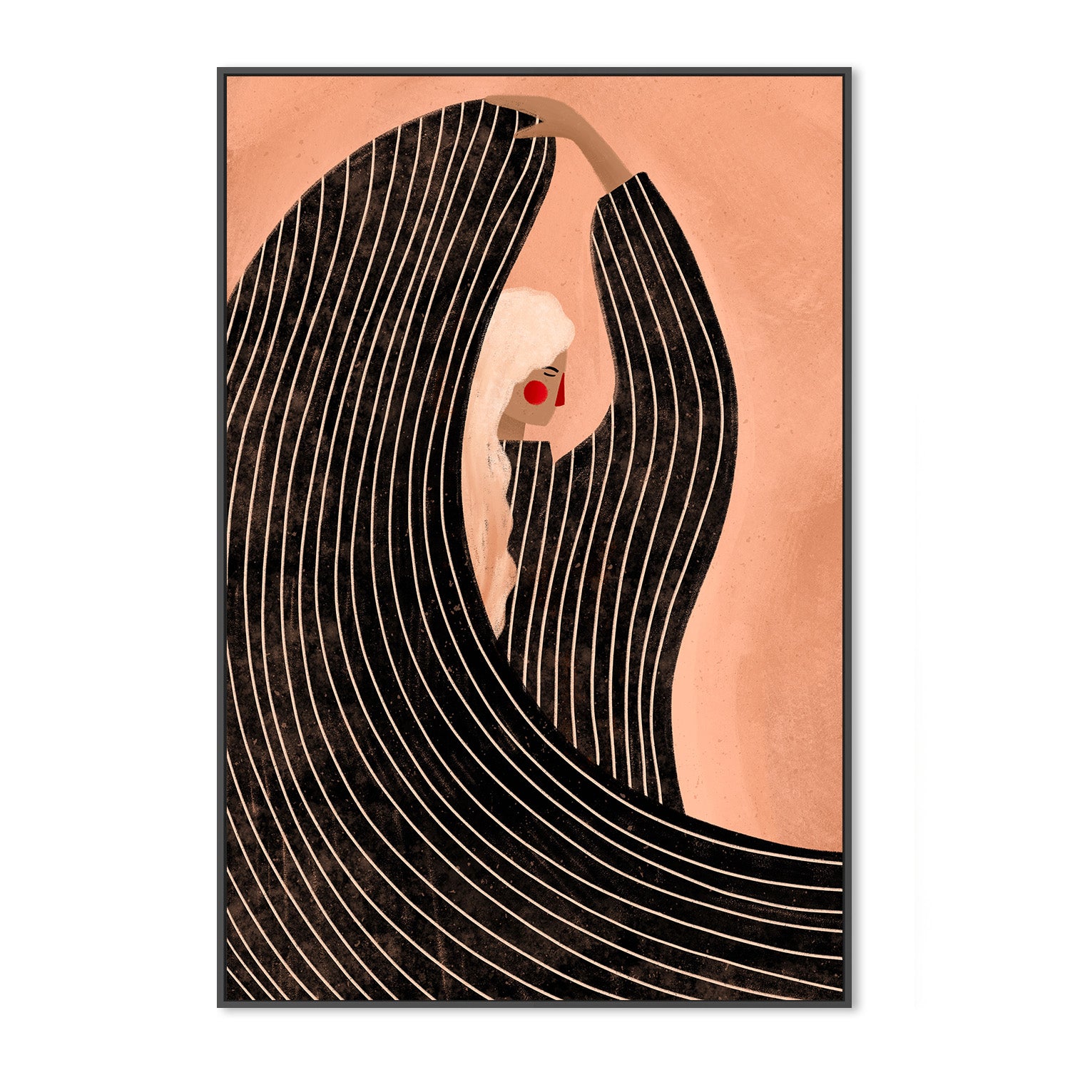 wall-art-print-canvas-poster-framed-The Woman With the Black Dress-3