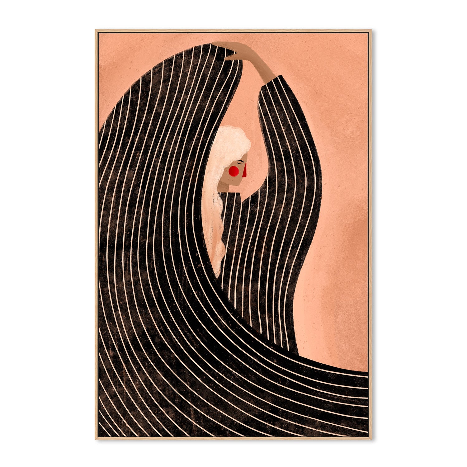 wall-art-print-canvas-poster-framed-The Woman With the Black Dress-4