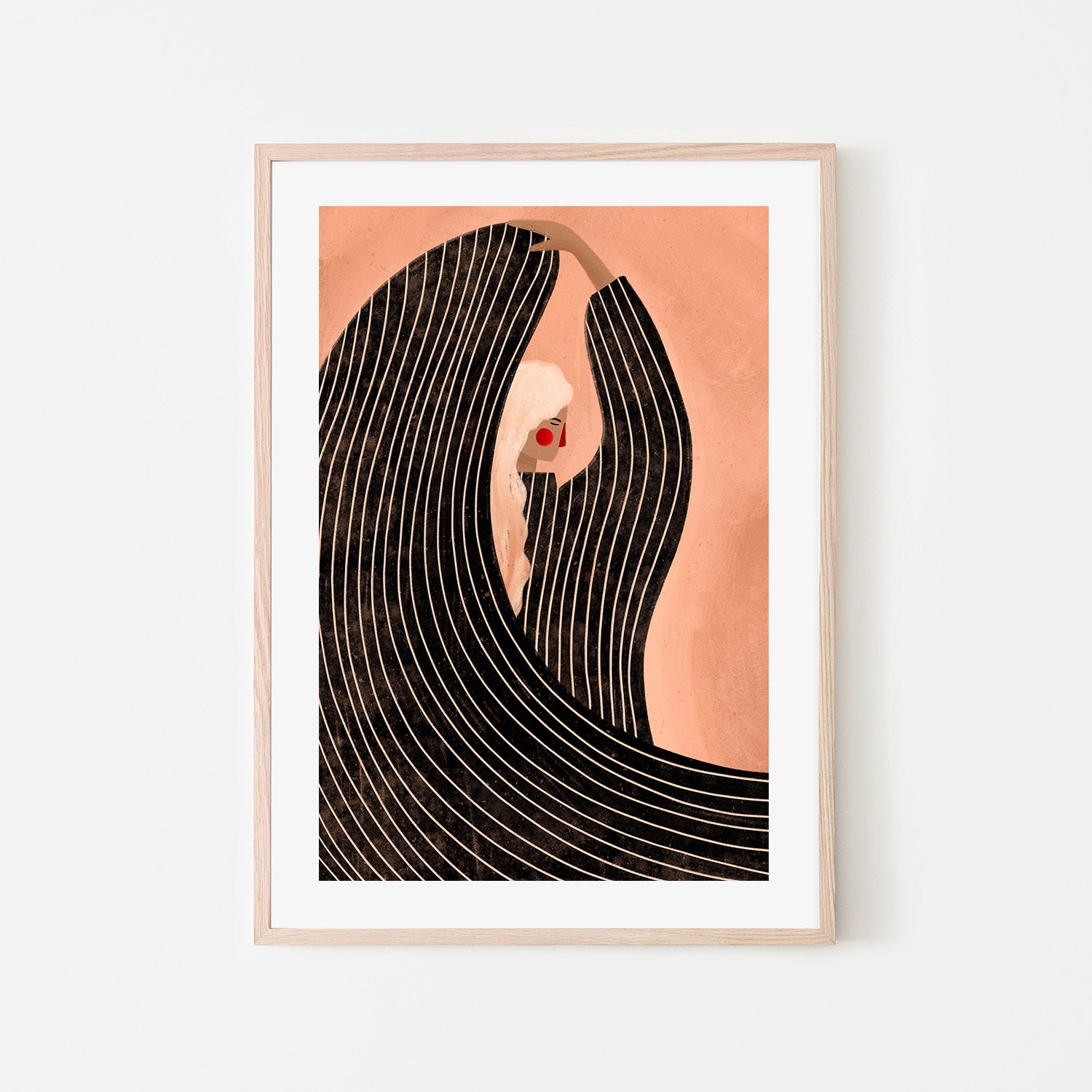 wall-art-print-canvas-poster-framed-The Woman With the Black Dress-6