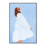 wall-art-print-canvas-poster-framed-The Woman With The Blue Stripes , By Bea Muller-3