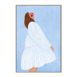 wall-art-print-canvas-poster-framed-The Woman With The Blue Stripes , By Bea Muller-4