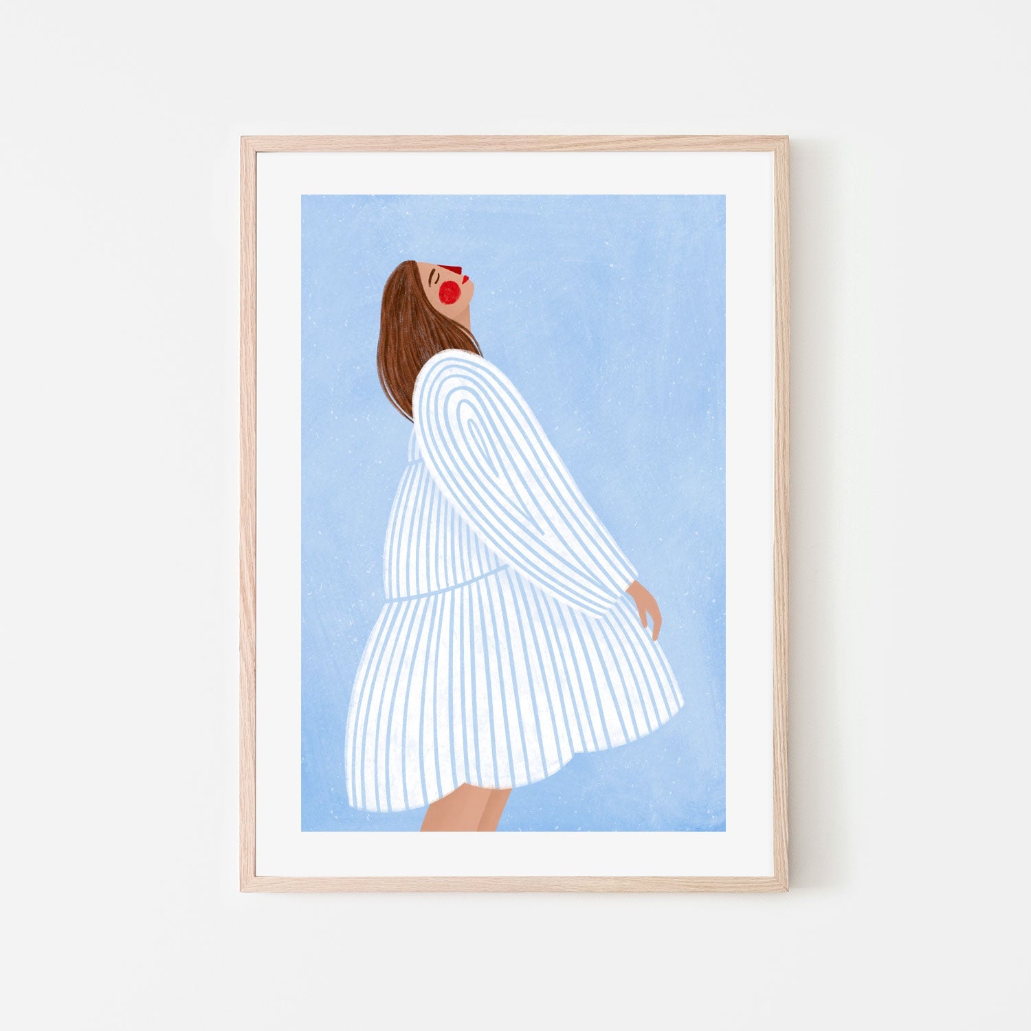 wall-art-print-canvas-poster-framed-The Woman With The Blue Stripes , By Bea Muller-6