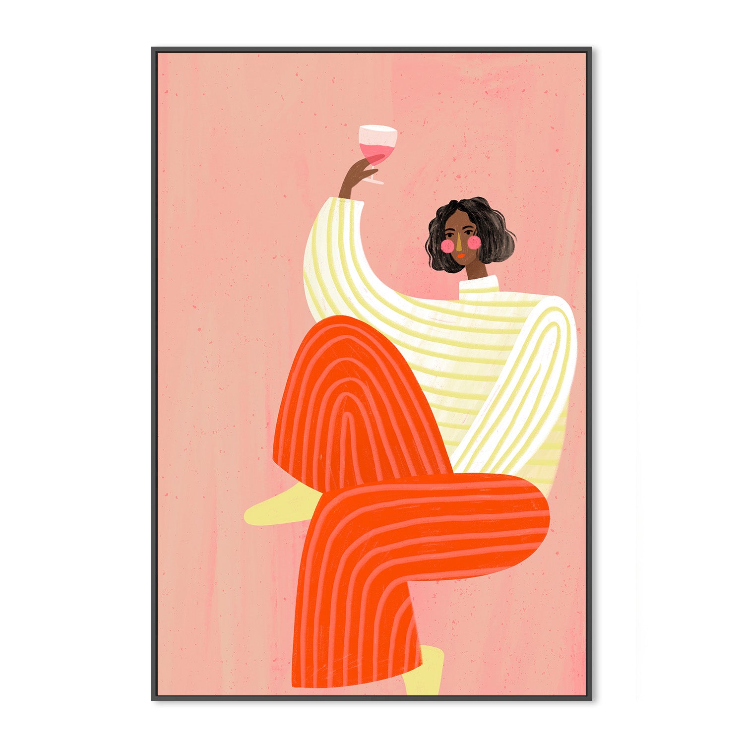 wall-art-print-canvas-poster-framed-The Woman With The Glass of Wine-3