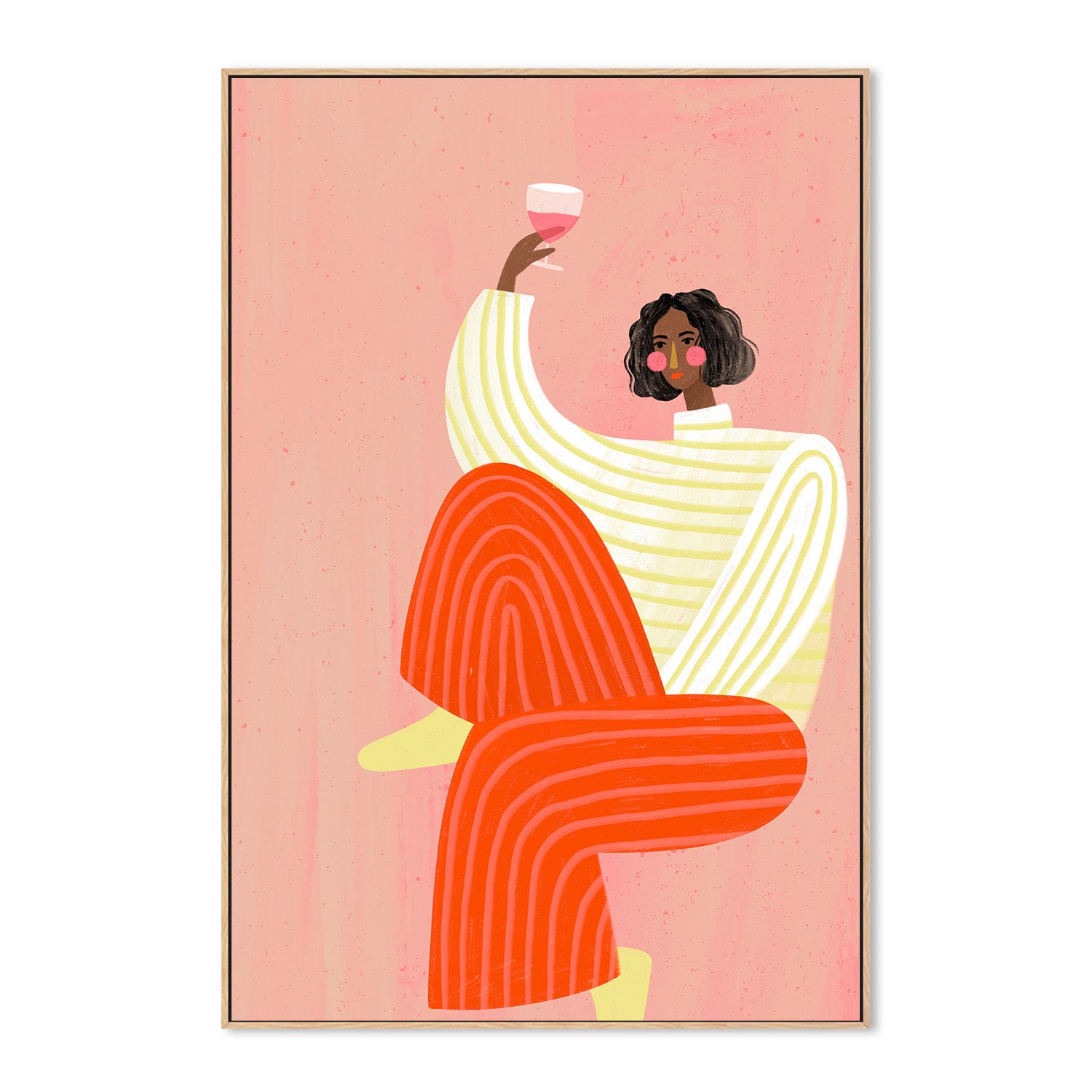 wall-art-print-canvas-poster-framed-The Woman With The Glass of Wine-4