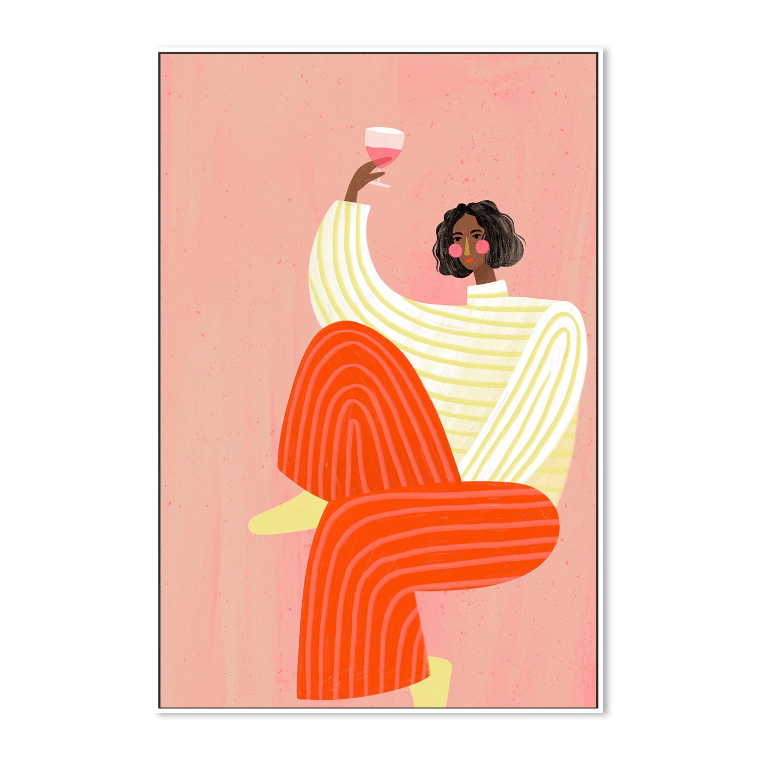 wall-art-print-canvas-poster-framed-The Woman With The Glass of Wine-5