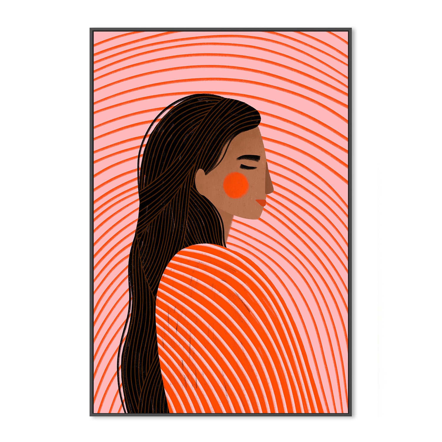 wall-art-print-canvas-poster-framed-The Woman With the Lines-3