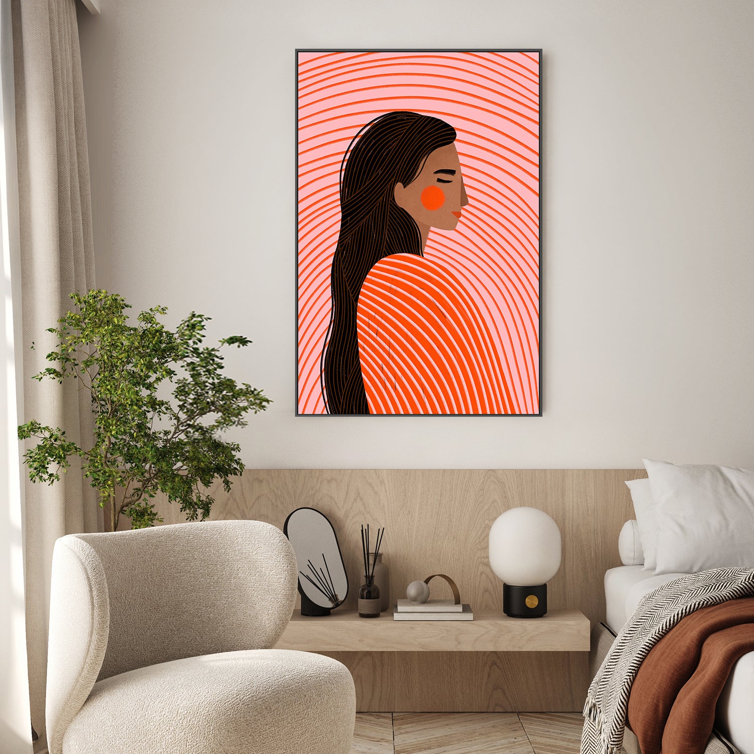 wall-art-print-canvas-poster-framed-The Woman With the Lines-7