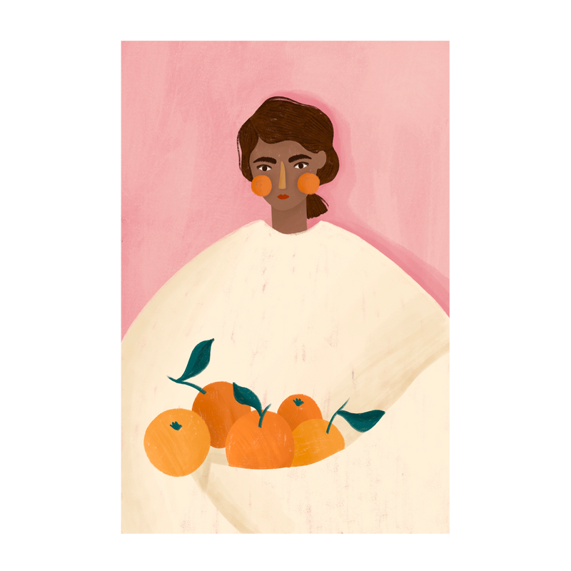 wall-art-print-canvas-poster-framed-The Woman With The oranges , By Bea Muller-1