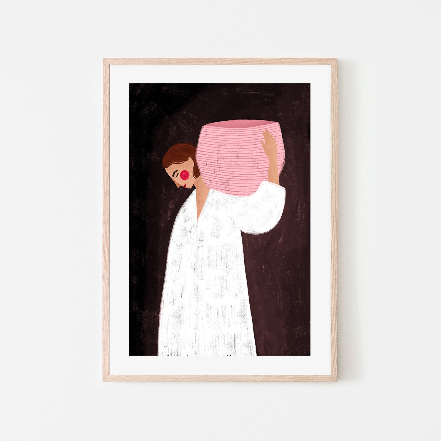 wall-art-print-canvas-poster-framed-The Woman with the Pink Basket-6