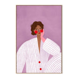 wall-art-print-canvas-poster-framed-The Woman With The Pink Gloves , By Bea Muller-4