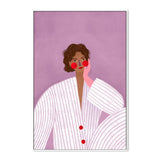 wall-art-print-canvas-poster-framed-The Woman With The Pink Gloves , By Bea Muller-5