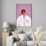 wall-art-print-canvas-poster-framed-The Woman With The Pink Gloves , By Bea Muller-7