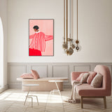 wall-art-print-canvas-poster-framed-The Woman With The Red Stripes , By Bea Muller-7