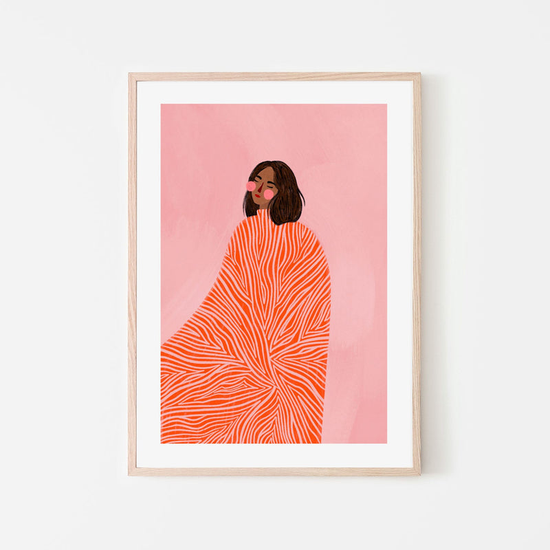 wall-art-print-canvas-poster-framed-The Woman With The Swirls , By Bea Muller-6