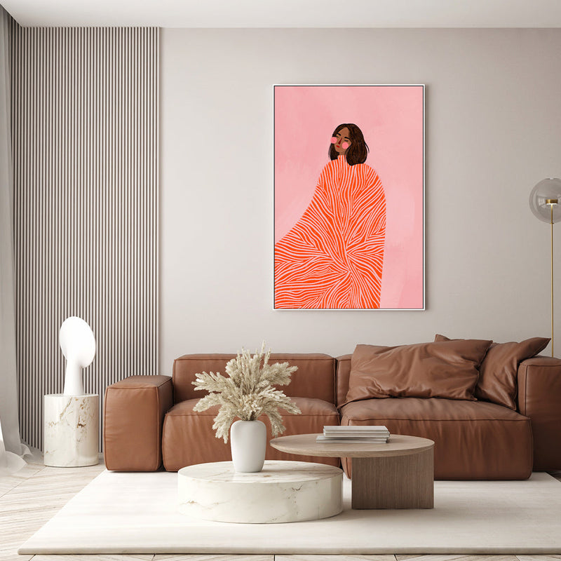 wall-art-print-canvas-poster-framed-The Woman With The Swirls , By Bea Muller-7