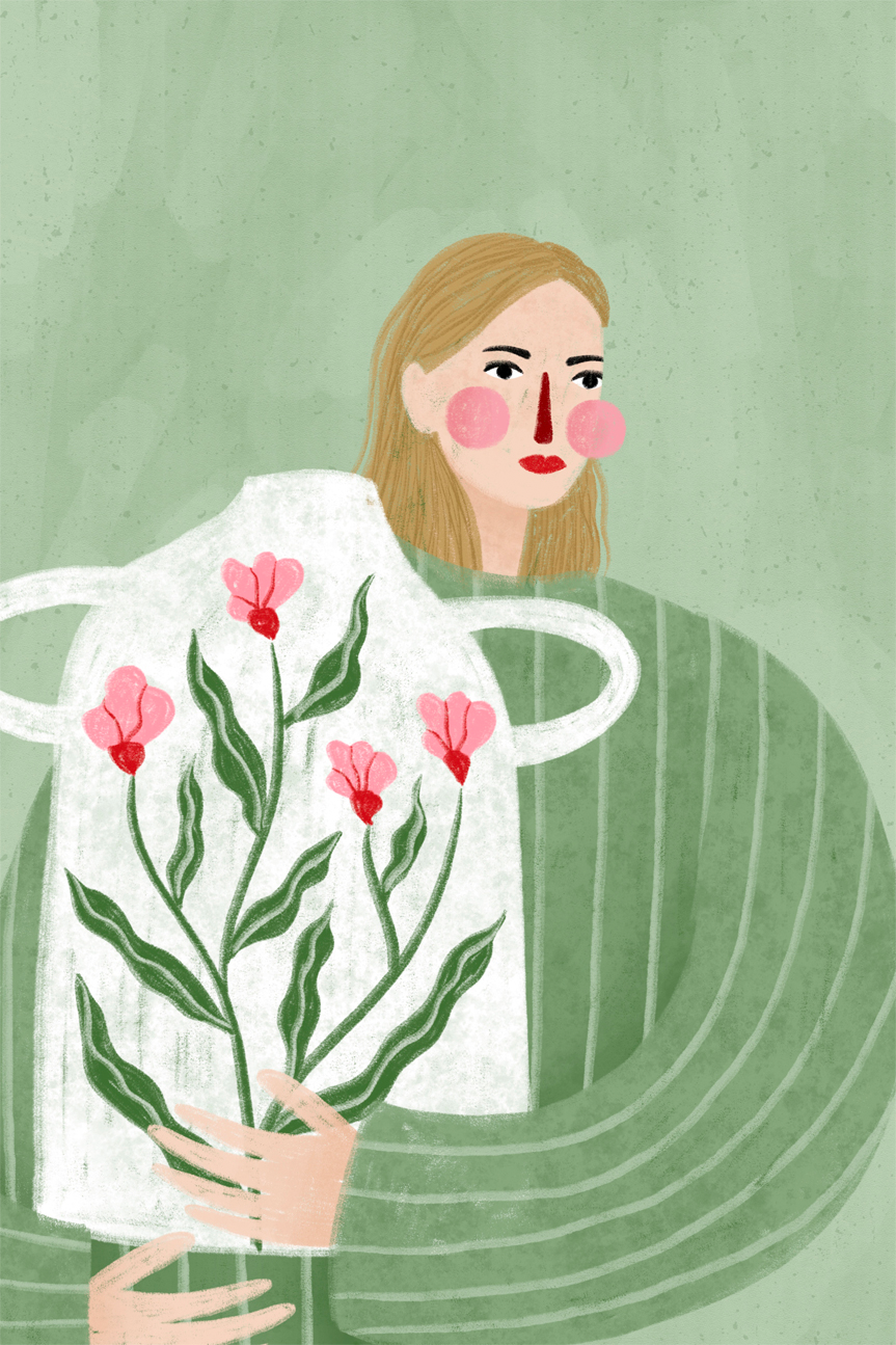 wall-art-print-canvas-poster-framed-The Woman With The Vase-1