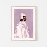 wall-art-print-canvas-poster-framed-The Woman With The White Hat , By Bea Muller-6